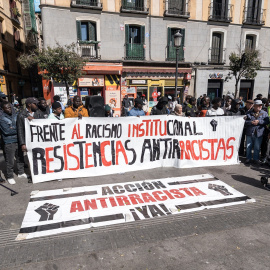 Imagen de archivo de una concentración en protesta por la detención del exdiputado de Podemos, Serigne Mbaye.
