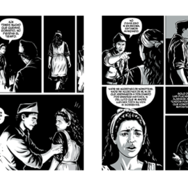 Una de las viñetas del cómic 'España partida en dos'.