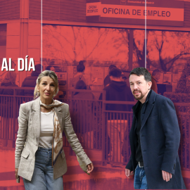 Fotomontaje con las imágenes de Yolanda Díaz y Pablo Iglesias.