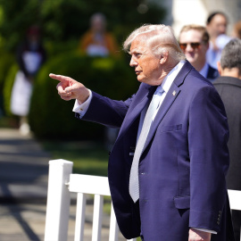 El presidente de EEUU, Donald Trump, este lunes en la Casa Blanca en Washington.
