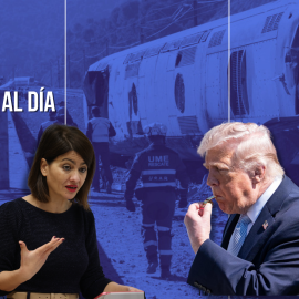 Fotomontaje con las imágenes de Sira Rego y Donald Trump.
