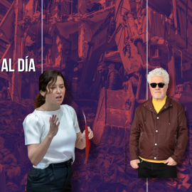 Fotomontaje con las imágenes de Isabel Díaz Ayuso y Pedro Almodóvar.