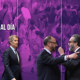 Fotomontaje con las imágenes de Alberto Núñez Feijóo, Alfonso Rodríguez Gómez de Celis y José María Sánchez.