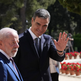 El presidente del Gobierno de España Pedro Sánchez, y el presidente de Brasil, Luiz Inácio Lula da Silva, durante la celebración de la I Cumbre España-Brasil.
