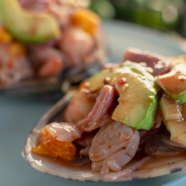Ceviche de almejones.