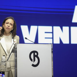 La líder opositora venezolana María Corina Machado este sábado en Madrid.