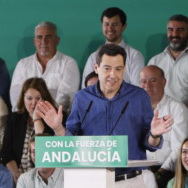 El presidente del PP-A, Juanma Moreno, en la Intermunicipal del PP-A en Córdoba.