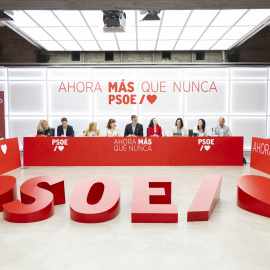 Imagen de la Ejecutiva Federal del PSOE celebrada este lunes en la sede Ferraz.