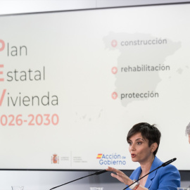 La ministra de Vivienda y Agenda Urbana, Isabel Rodríguez, durante una rueda de prensa posterior al Consejo de Ministros, a 21 de abril de 2026,