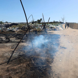 Las chabolas calcinadas.