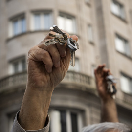 Imagen de archivo de una manifestación para exigir medidas por una vivienda digna.