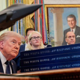 El presidente de Estados Unidos, Donald Trump, en el Despacho Ovaln este jueves 24 de abril de 2026.