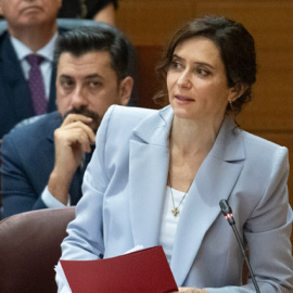 Isabel Díaz Ayuso, este jueves en la Asamblea de Madrid.