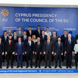 Líderes europeos en la cumbre celebrada en Nicossia (Chipre) este viernes