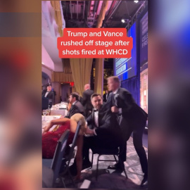Evacúan a Donald Trump y JD Vance por amenaza armada en cena de la Casa Blanca