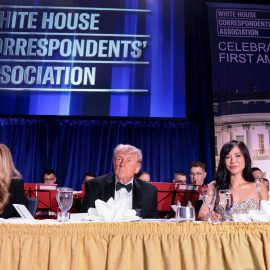 Donald Trump en la cena de corresponsales, este sábado.
