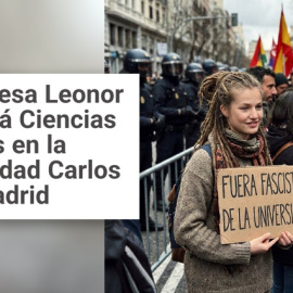 Un meme sobre los estudios de la princesa Leonor.