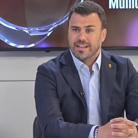 Manu Rodríguez, futur alcaldable del PSC a Sitges, en una entrevista televisiva. 05/2023