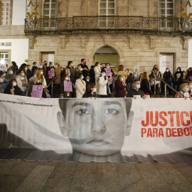 Concentración para pedir justicia por el asesinato de Déborah Fernández, a 28 de diciembre de 2021, en Vigo.
