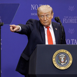 Donald Trump, este viernes, en Florida.