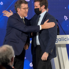 Pablo Casado junto con Alberto Núñez Feijoo.