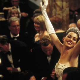 Anne Hathaway en la película "Princesa por Sorpresa".
