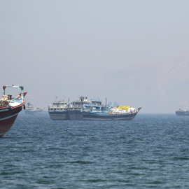 Barcos en el estrecho de Ormuz, a 29 de abril de 2026.