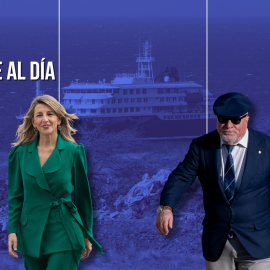 Fotomontaje con las imágenes de Yolanda Díaz y José Manuel Villarejo.