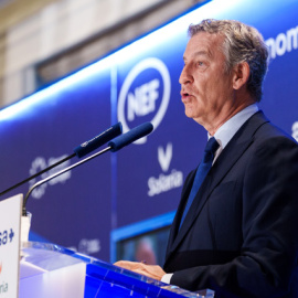 El presidente del Partido Popular, Alberto Núñez Feijóo, este martes.