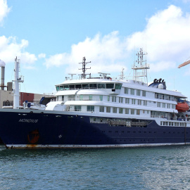 Imagen de archivo del barco de crucero Hondius.