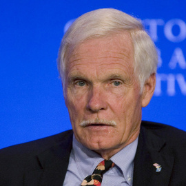Fotografía de archivo del empresario estadounidense Ted Turner, fundador de CNN.