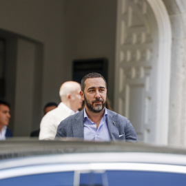 Víctor de Aldama abandona el Tribunal Supremo en Madrid.