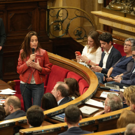 La consellera d'Educació, Esther Niubó, al Ple del Parlament