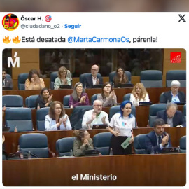 Marta Carmona en la Asamblea de Madrid.