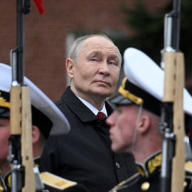 Vladimir Putin celebrando el Día de la Victoria en Moscú.