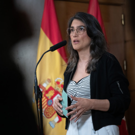 La portavoz de Más Madrid en la Asamblea, Manuela Bergerot, durante una sesión plenaria.