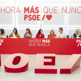Imagen de la Ejecutiva Federal del PSOE celebrada este lunes en Ferraz.