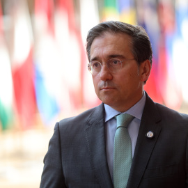 El ministro de Exteriores José Manuel Albares en Bruselas este 11 de mayo de 2026.