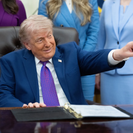 El presidente de EEUU, Donald Trump, en el Despacho Oval el 11 de mayo de 2026.