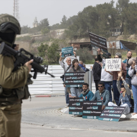 Protesta contra la ley de pena de muerte en Cisjordania, a 3 de abril de 2026.