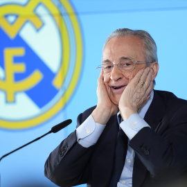Florentino Pérez durante una rueda de prensa.