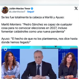 Respuestas a la delirante conversación entre Mariló Montero y Ayuso sobre Sánchez, las elecciones y las pandemias.