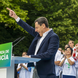 Juan Manuel Moreno Bonilla, este viernes en Granada.