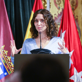 Isabel Díaz Ayuso en la toma de posesión del presidente de la Cámara de Comercio de Madrid, Ángel Asensio, a 14 de mayo de 2026, en Madrid.