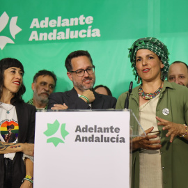 La exdirigente de Adelante Andalucía, Teresa Rodríguez, valora los resultados electorales.