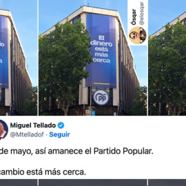 Memes en respuesta al tuit de Miguel Tellado.