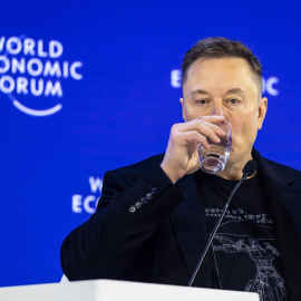 Elon Musk durante la Reunión Anual del Foro Económico Mundial en Davos, el pasado mes de enero.