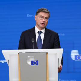Foto de archivo del consejero de Economía de la Comisión Europea,Valdis Dombrovskis.