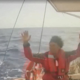 Una activista de la Flotilla secuestrada por Israel