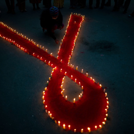 Conmemoración por el Día Mundial del Sida en Nepal.